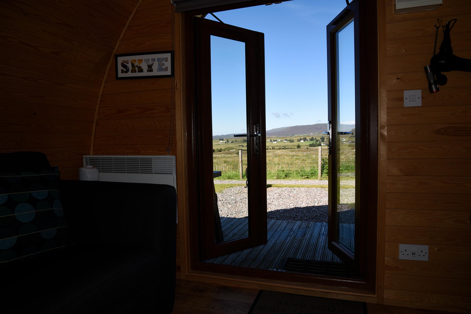 About Skeabost View Pods self Catering accommodation